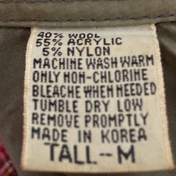 Vintage Sear Roebuck and Co. Plaid Flannel Shirt Tartan Lumberjack size Tall-M - Picture 3 of 8